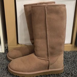 Tall mushroom colored tall uggs